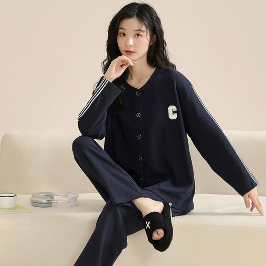 Gullei™ Sporty Long-Sleeve Pajamas 100% Organic Cotton