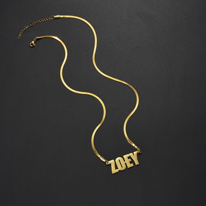 Custom Name Snake Chain Necklace