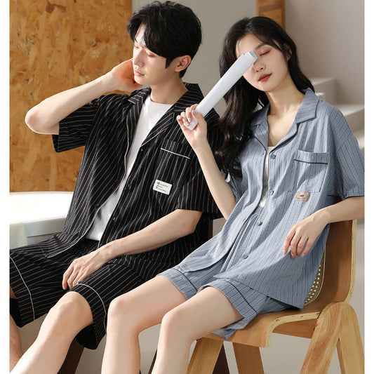 Gullei™ Sleepwear Set Striped Short Sleeve 100% Cotton