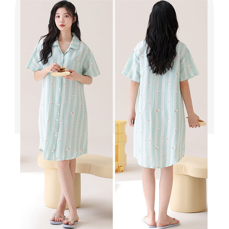 Gullei™ Long Shirt Nightwear Organic Cotton Summer