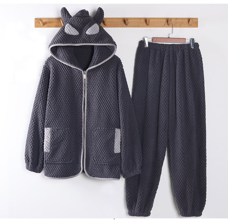 Matching Couple Flannel Pyjamas Set