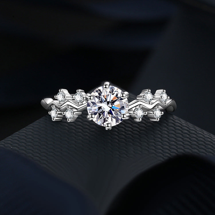 0.8 Carat Moissanite Diamond Women Ring