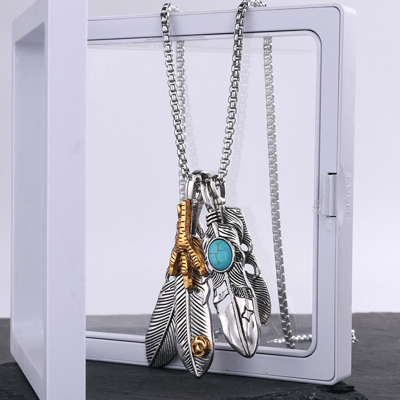 Mens Charm Pendant Necklace