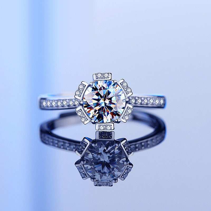 1 Carat Moissanite Bouquet Diamond Women Ring