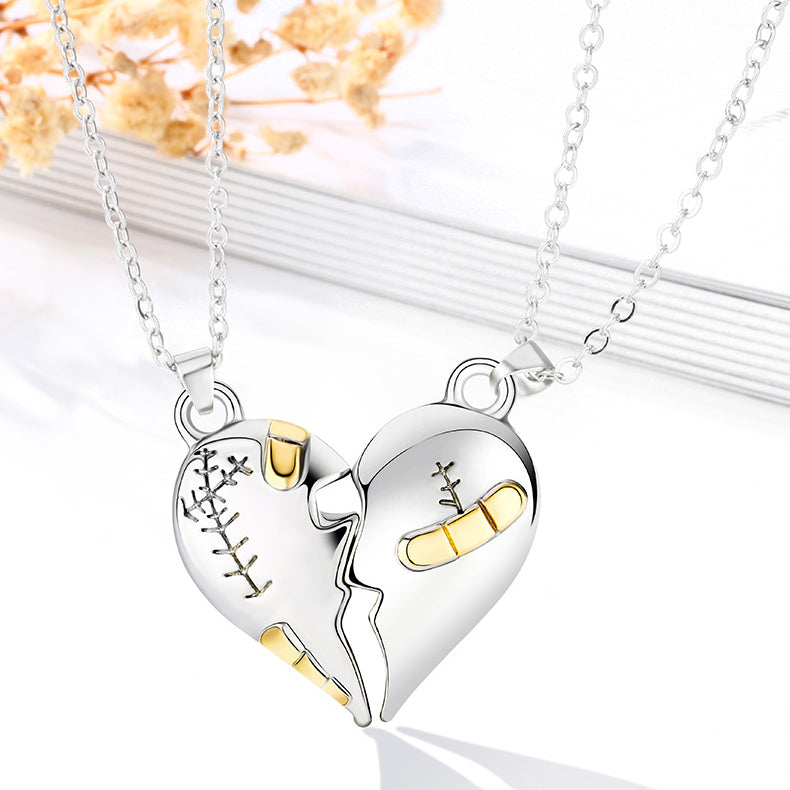 Matching Magnet Necklaces for Couples Bff Birthday Christmas Gifts,  Magnetic Heart Friendship Necklaces Half Heart Pendant Necklace for Couple  Best