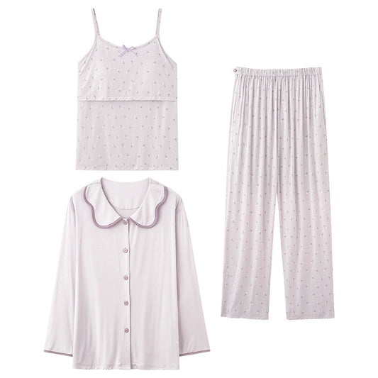 3-Piece Maternity Soft Sleepwear Set
