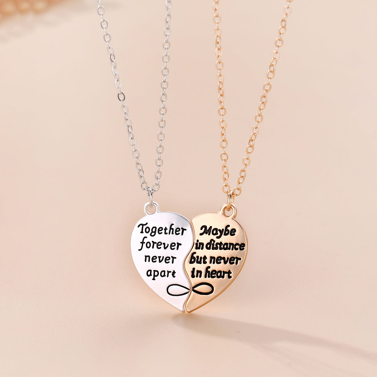 Together Forever Bff Necklaces Set for Best Friends