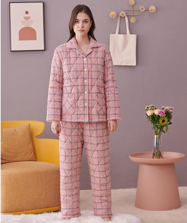 Matching Thick Flannel Winter Nightdress for Couples