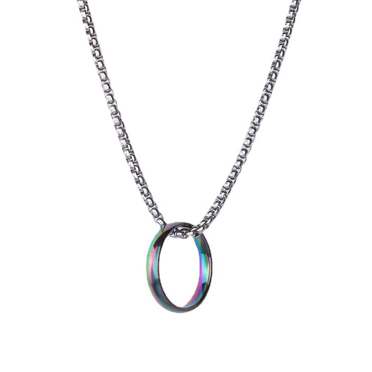 Custom Engravable Ring Mens Necklace