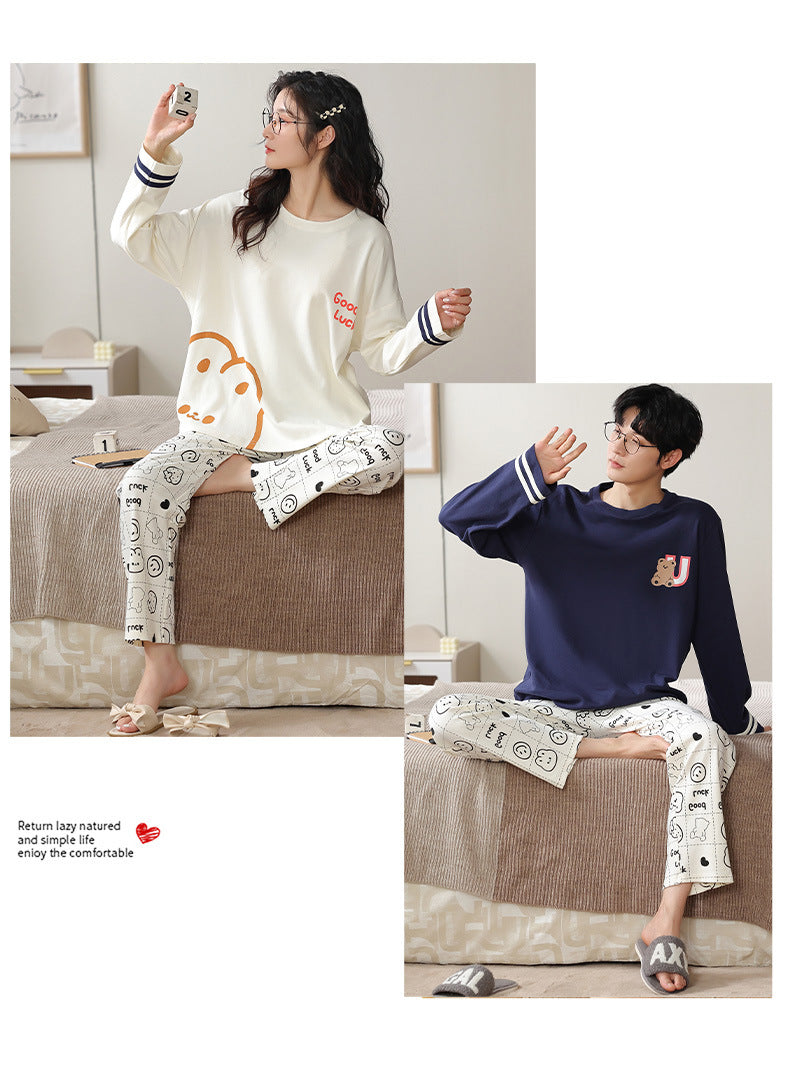 Cute Couples Matching PJs Sleepwear Set for 2