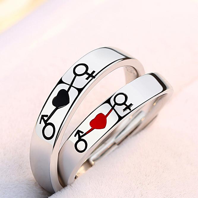 Engraved Hearts Relationship Promise Couples Jewelry Anniversary Gift –  Gullei