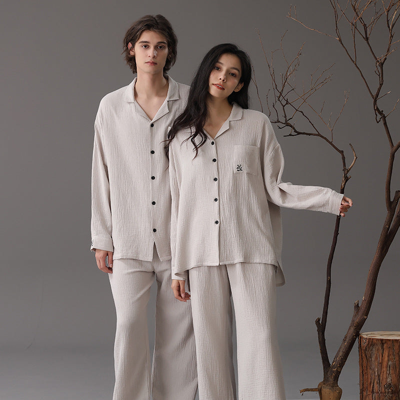 Modern Couples Pajamas Set - Double Layered A-Grade Cotton