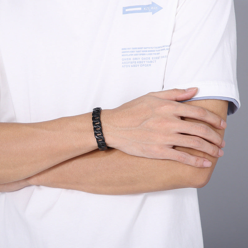 Personalized Mens Steel Bracelet 23cm