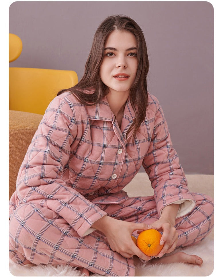 Matching Thick Flannel Winter Nightdress for Couples
