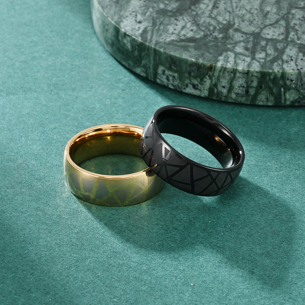 Custom Comfort Fit Wedding Ring for Men 8mm