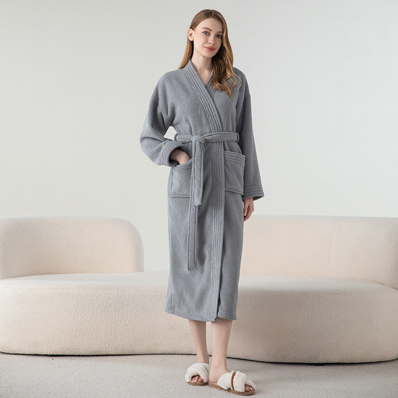 Thickened Flannel Matching Winter Robes Set
