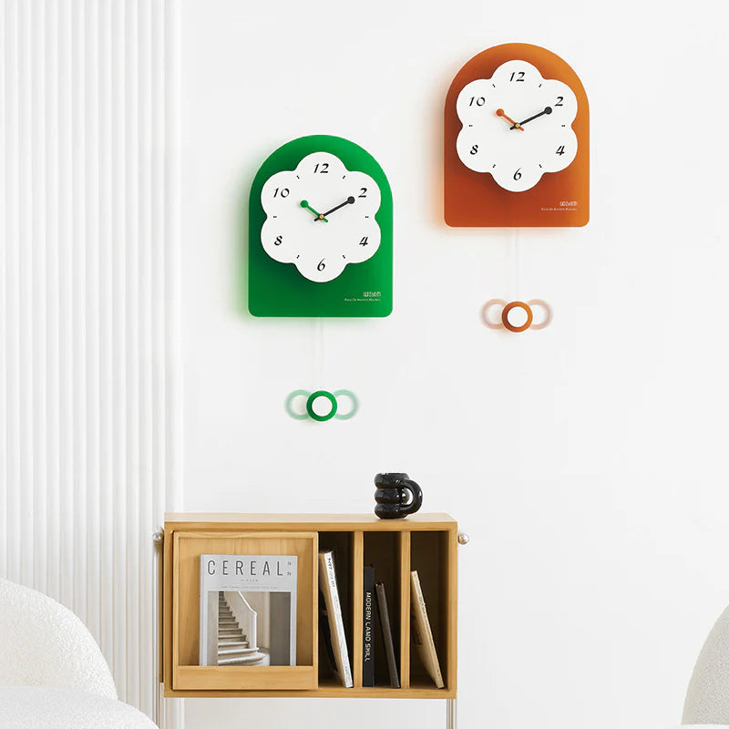 Gullei™ Flower Shaped Wall Decoration Pendulum Clock