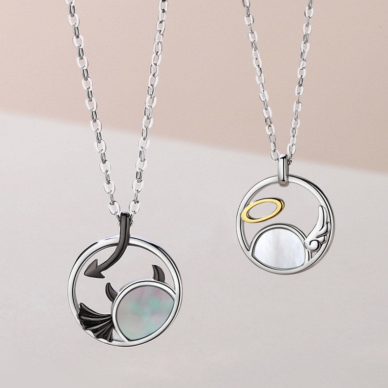 Angel Devil Couple Necklaces Set for 2