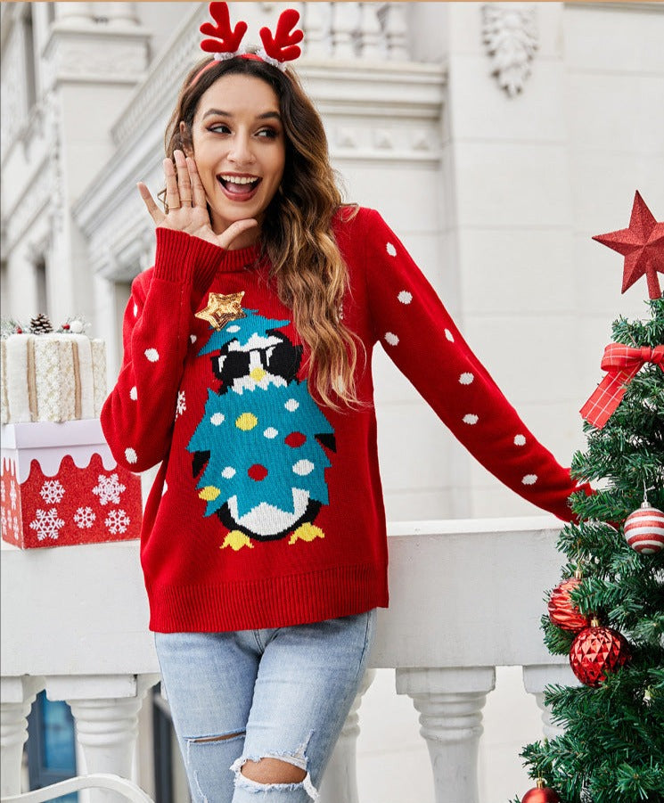 Ladies Funny Christmas Jumper Holiday Sweater