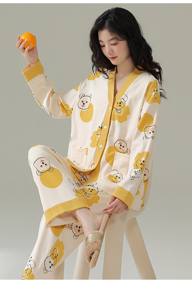 Long Sleeve Women Loungewear Pjs Set