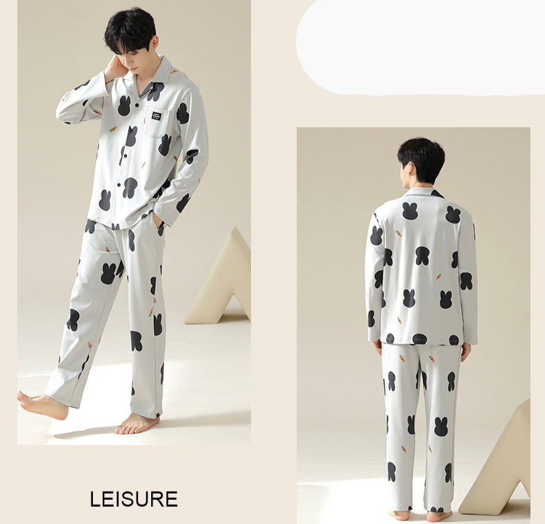 Long Sleeves Couples Matching Pajamas Set