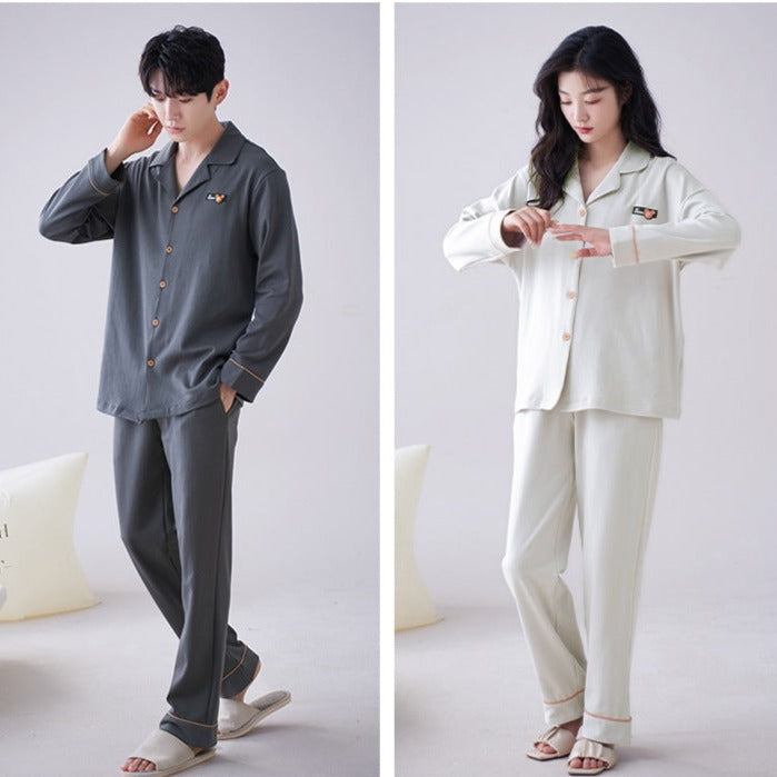 Long Pajamas for Men and Women 100% Cotton