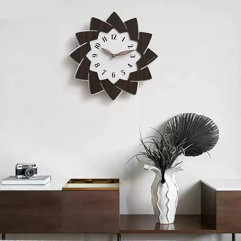 Flower Shaped Modern Silent Wall Clock – Elegant Floral Design