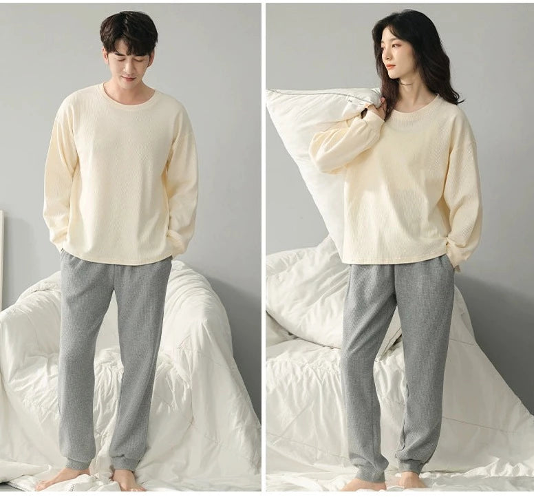 Soft Cotton Matching Loungewear PJs for Couples