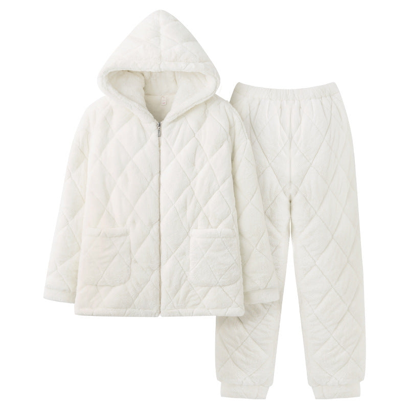 4-Piece Matching Hoodie Winter Pajamas Set - Ultra Soft