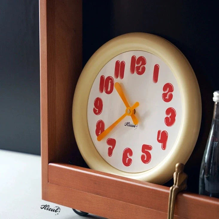 Round Silent Wall Clock – 12" (Non-Ticking)