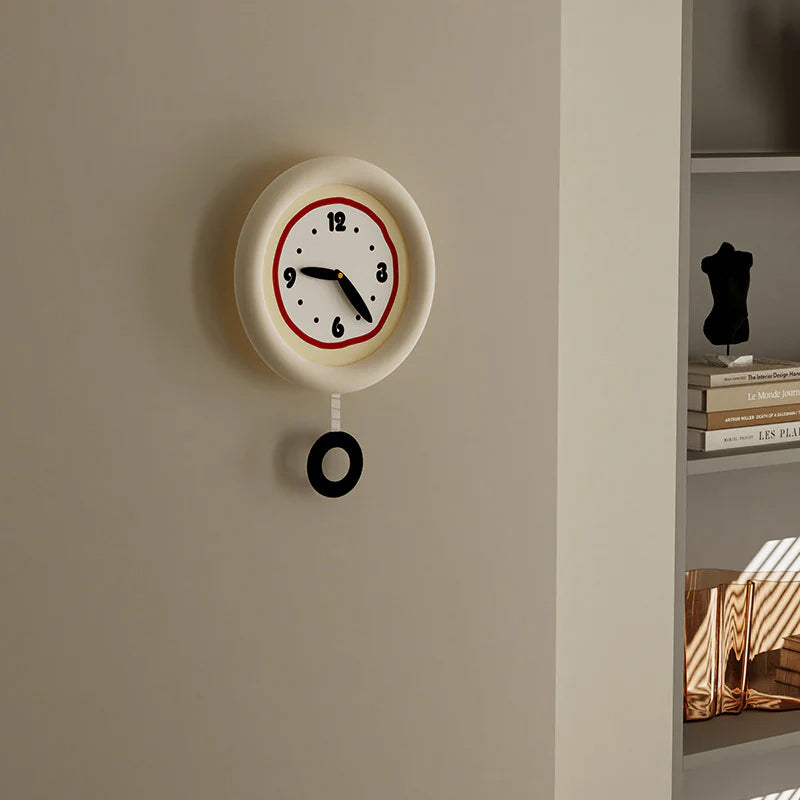 Unique Pendulum Wall Clock for Kids Bedroom — 30×30 cm (Acrylic, Silent)