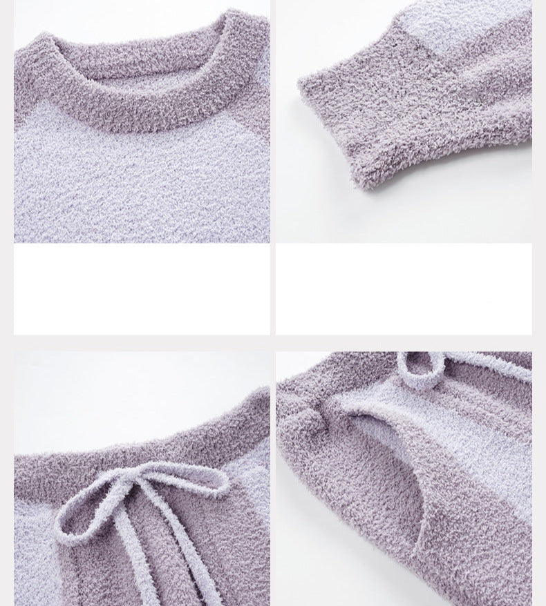 4-Piece Warm Pajamas/Loungewear Set for Couples
