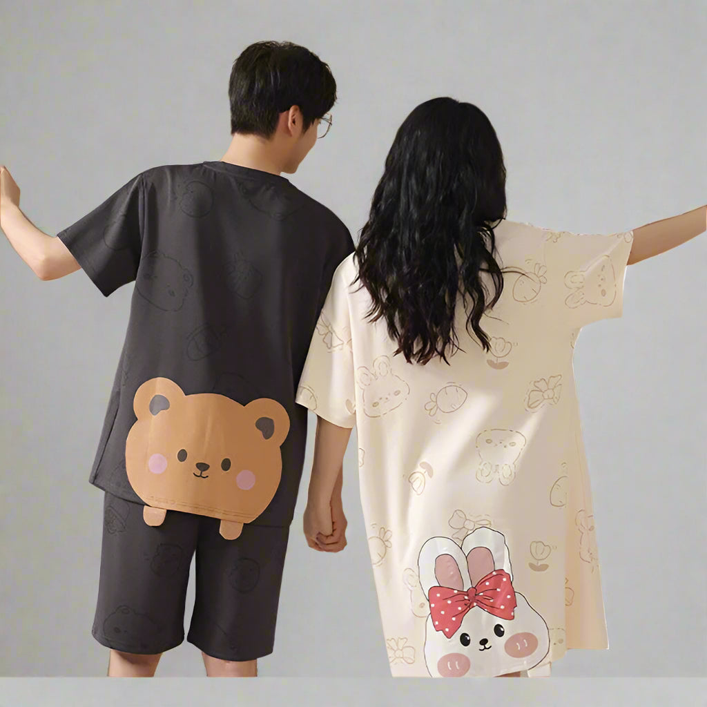 Comfortable Summer Sleepwear for Couples 100% Cotton