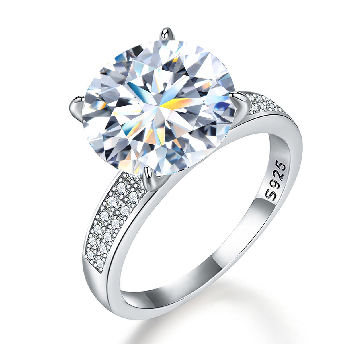 5 Carat Moissanite Diamond Ring