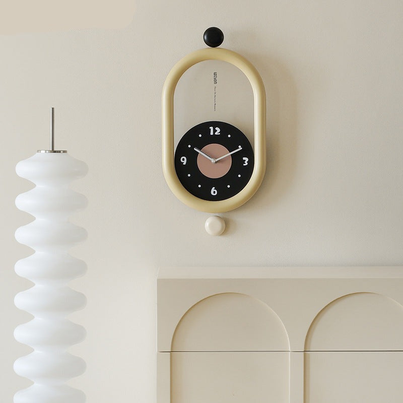 Long Minimalist Pendulum Analog Wall Clock