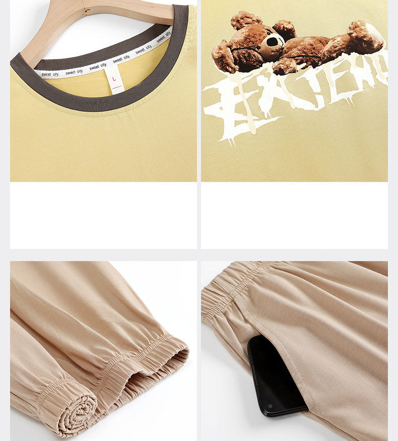 4-Piece Bear Couples PJs/Loungewear Set
