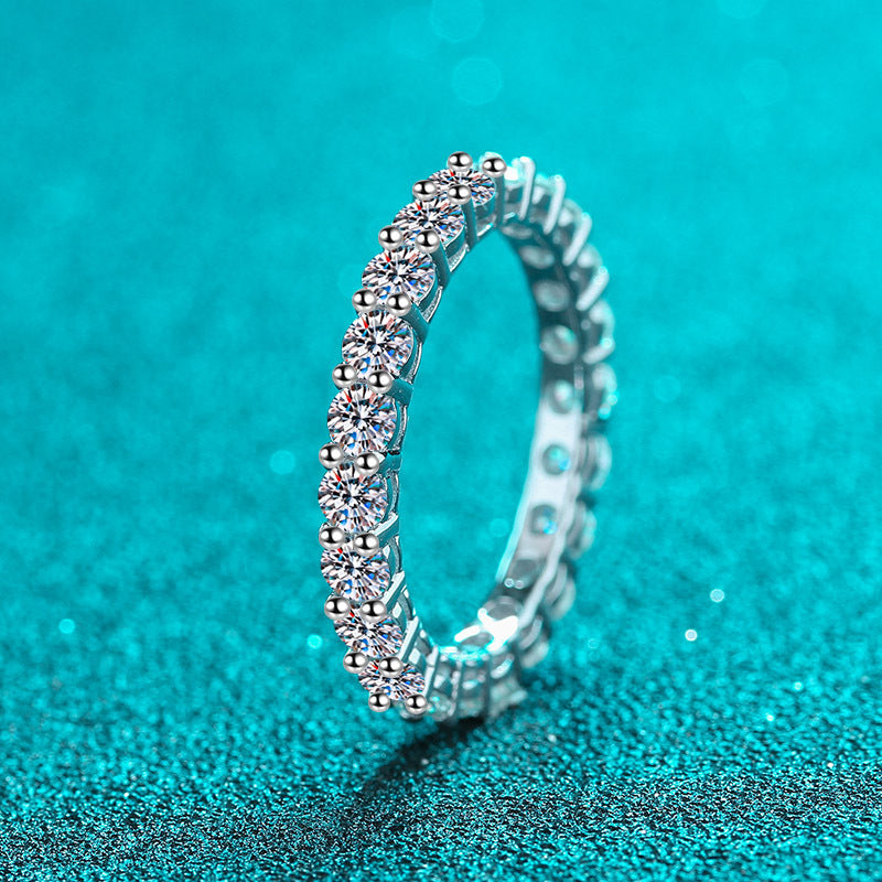 2 Carats Moissanite Stackable Women Ring