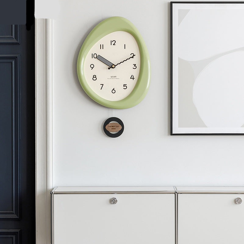 Odd Shaped Pendulum Analog Wall Clock