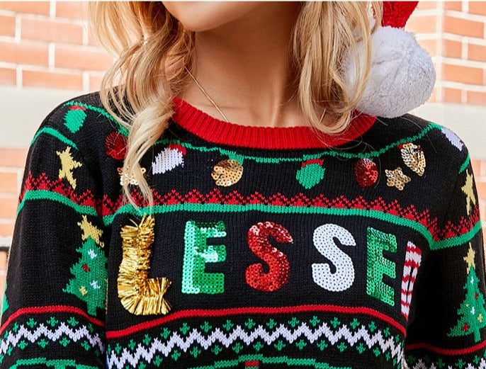 Ladies Christmas Jumper Holiday Sweater