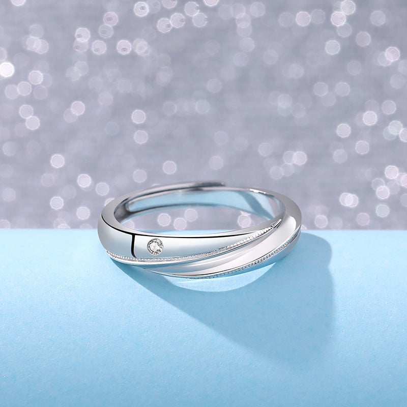 Adjustable Size Mobius Promise Rings for Couples