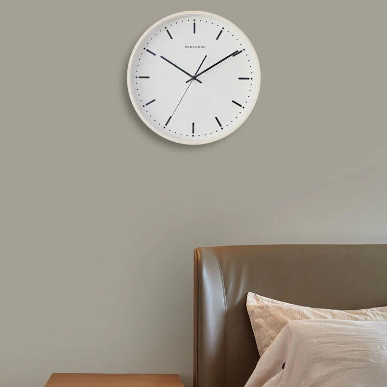 Minimalist Night-Glow Silent Wall Clock — 12" Metal & Glass