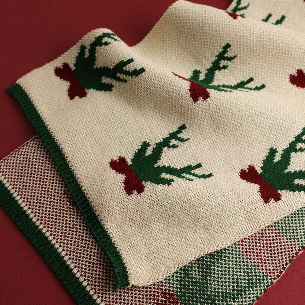 Cute Reindeer Horn Christmas Scarf