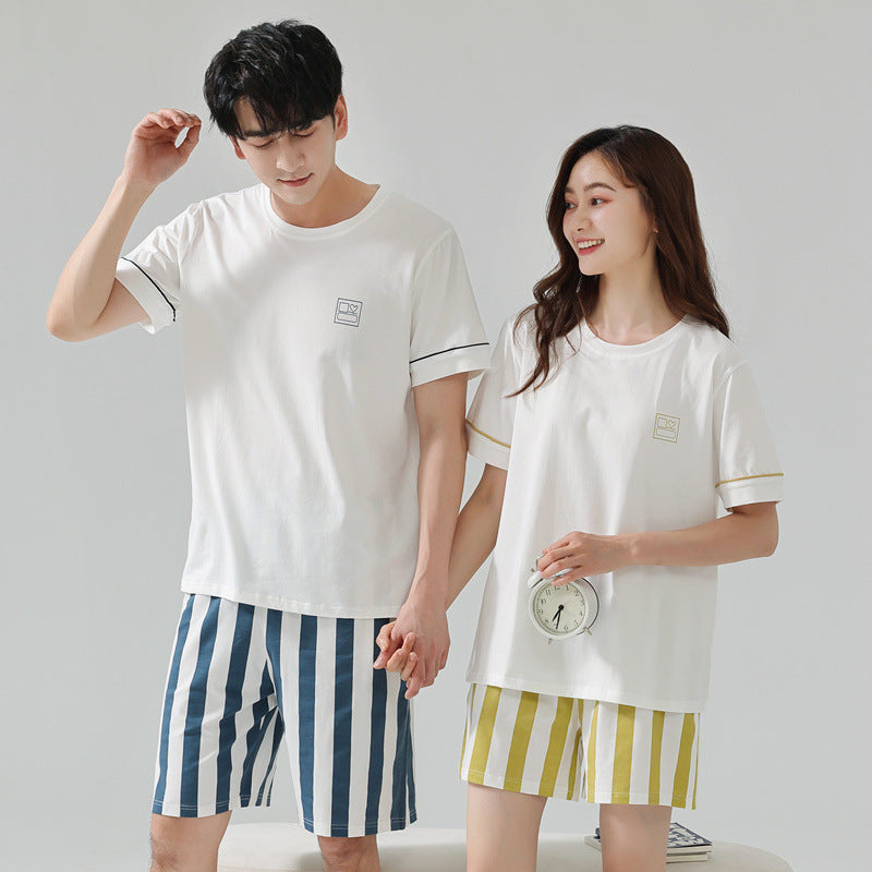 Cooling Shorts Pajamas Set for Couples - 100% Cotton