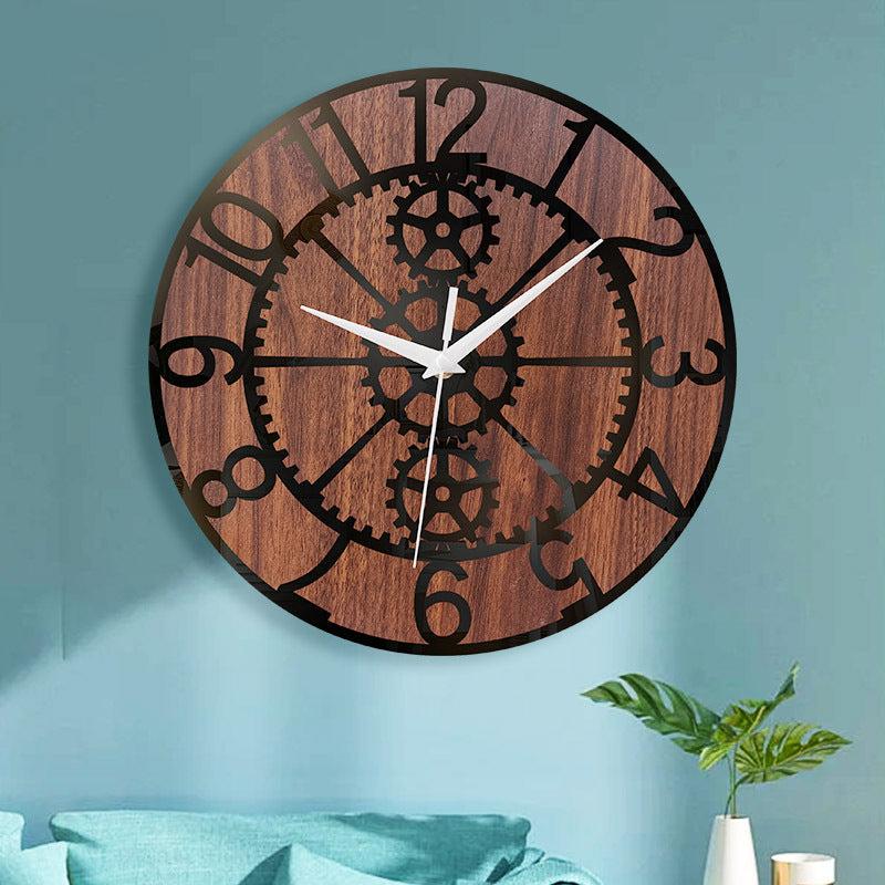 Steampunk Gears Silent Wall Clock – Industrial Chic Design