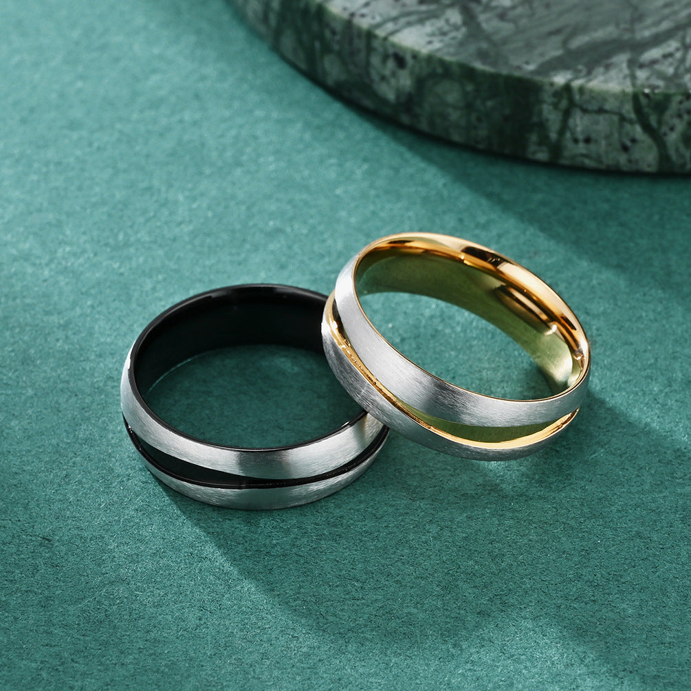 Custom Mens Wedding Ring Brushed Comfort Fit 7mm