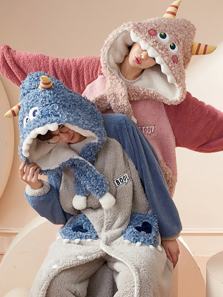 Matching Christmas Winter Bathrobe Pjs for Couples