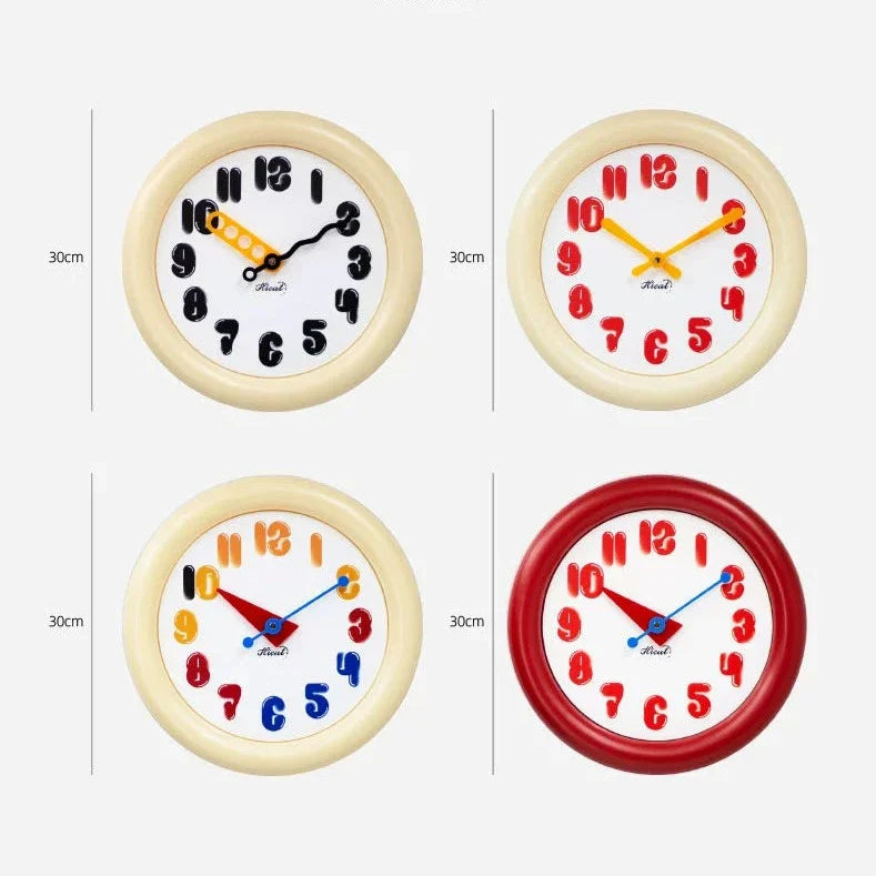 Round Silent Wall Clock – 12" (Non-Ticking)