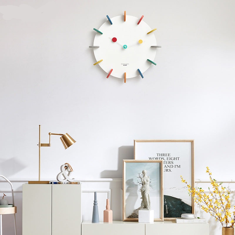 Cute Cat Face Silent Wall Clock for Kids Bedroom