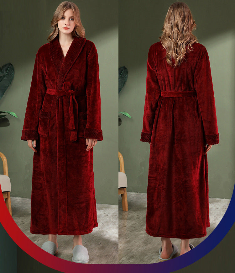 100% Premium Thickened Flannel Nightgown Set for 2