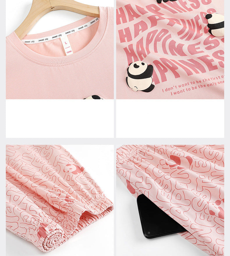 4-Piece Panda Asian Style PJs Set for Couples